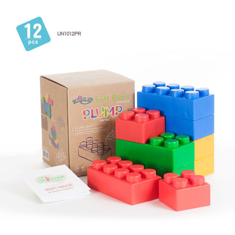 UNiPLAY Plump Soft Building Blocks — Education and Developmental Play for Ages 3 Months and Up, 1 of 8