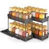 LunaLulinlk 3 Packs Pull Out Spice Rack Organizer for Cabinet, Slide Out Spice Racks Organizer, Each Tier Hold 10 Spice Jars - 2 Tier - 2 of 4