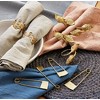 tagltd Safety Pin Napkin Ring Set Of 4, 4.5L x 1.0W x .25H inches - 2 of 2