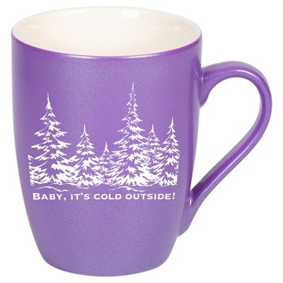 Elanze Designs Baby, It's Cold Outside Passion Purple 10 ounce New Bone China Coffee Cup Mug