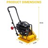 Plate Compactor for Soil Gravel Asphalt Compaction, Landscaping Professional Ground Compactors - 3 of 4