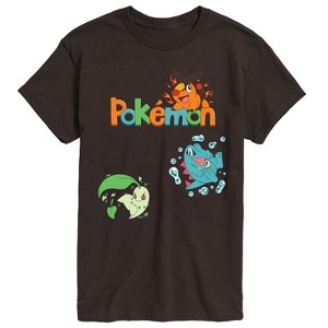 Men's - Pokémon - Chicorita, Tepig, Totodile Short Sleeve Graphic T-Shirt - 1 of 3