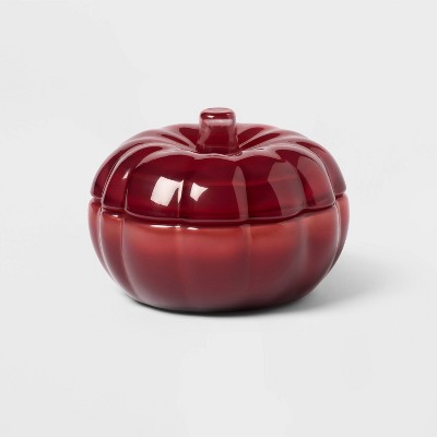 2 Wick Lidded Glass Pumpkin Warm Cider and Cinnamon Jar Candle 5oz - Threshold™