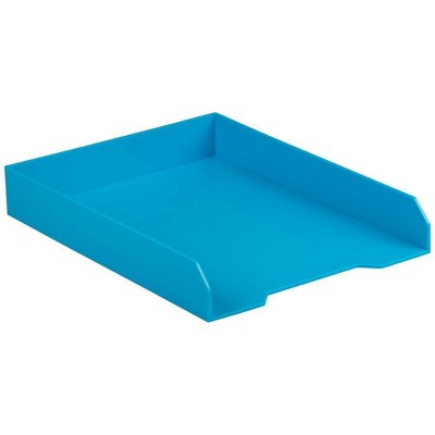 JAM Paper 2pk Stackable Desktop Paper Trays Blue