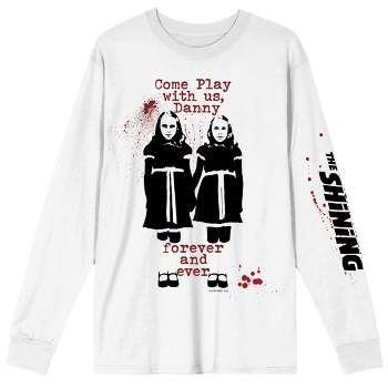 The Shining "Come Play With Us, Danny" Men's White Long Sleeve Crew Neck Tee