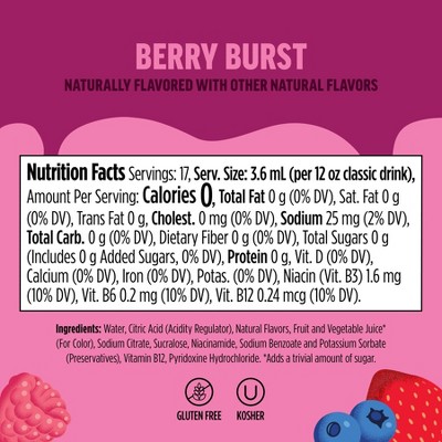 Ninja Thirsti FRUITI CHILL Berry Burst Flavored Water Drops