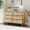 HDZNVF 6 Drawer Dresser, Wooden Antique Dresser, Natural - 4 of 4