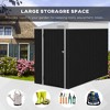 4' x 8' Lean to Garden Storage Shed, Outdoor Metal Tool House with Lockable Door Vents for Backyard Patio Lawn - 4 of 4