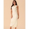 Seta T Women's Sleeveless Ribbed Knit Midi Sweater Dress - 2 of 4