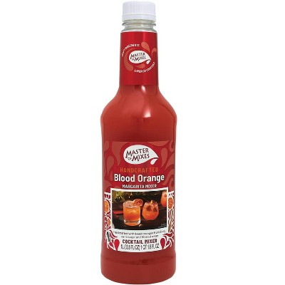 Master of Mixes Blood Orange Margarita Mix - Ready to Use - 1 Liter Bottle (33.8 FlOz)-Mixer Perfect for Bartenders and Mixologists