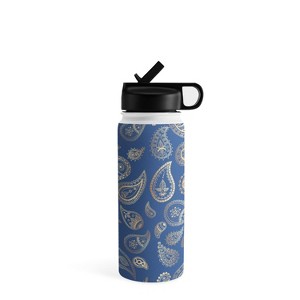 Cynthia Haller Classic blue and gold paisley Water Bottle - Society6 - 1 of 4