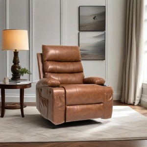 KTMBDW PU Leather Electric Power Lift Chair, Recliner Massage Chair, 8 point Vibration Massage and Lumber Heat, Cupholders - 1 of 4