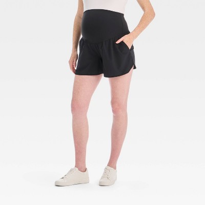 Active High-Rise Woven Maternity Shorts - Isabel Maternity by Ingrid & Isabel™ Black