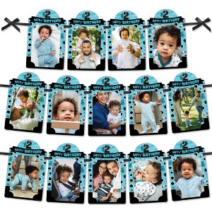 Big Dot of Happiness Two Cool - Boy - DIY Blue 2nd Birthday Party Decor - Picture Display - Photo Banner - 1 of 4