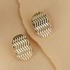 SOHI Women's California Gold Casual Stud Earrings - 2 of 4