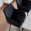 FONTOI Upholstered Dining Chairs Set of 2, Kitchen Chairs with Armrests, Easy to Assemble and Clean, for Living Room, Black, 21.65"*33.46"*22.83" - 2 of 4