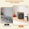 LunaLulinlk 360° Rotating Utensil Caddy Countertop Cutlery Silverware Caddy Holder with 4 Compartment - 3 of 4