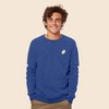 Dalix Ghost Embroidered Crewneck Long Sleeve Sweatshirt Fleece Men - 2 of 4