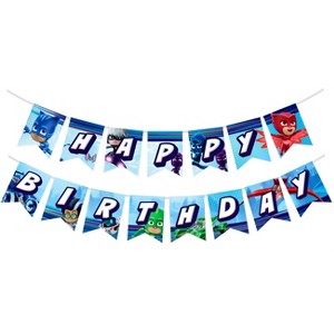 Treasures Gifted PJ Masks Birthday Banner - PJ Masks Party Supplies - 1 of 4