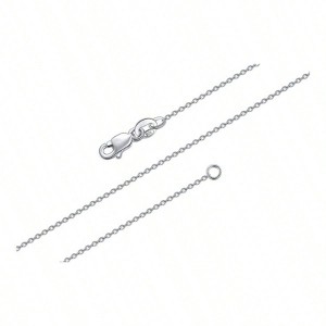 Cable Chain Necklace, 1mm , Lobster Clasp, 18 Inch for Women Simple and Fashionable, Suitable for Daily Wear - 1 of 3