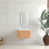KWPZQEB Bathroom Vanity with Ceramic Sink, Modern Floating Bathroom Vanity with Large Darwers, Wood Grain Texture Wall Mounted Vanity - 2 of 4