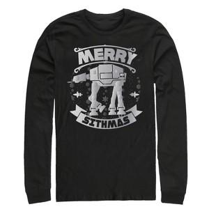 Men's Star Wars Christmas Sithmas AT-AT Long Sleeve Shirt - 1 of 3