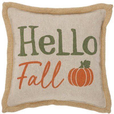 Pumpkin Bounty Hello Fall Pillow 9x9 VHC Brands