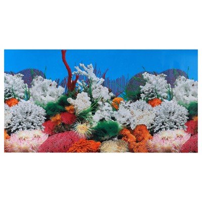 Unique Bargains Aquarium Background Poster Double-sided Fish Tank Background Decorative Pictures PVC 1 Pc