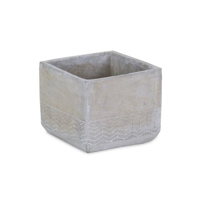 Cheung's Rowena Square Arrow Themed Cement Pot - Large