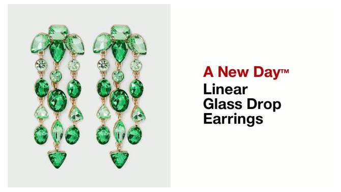 Linear Glass Drop Earrings - A New Day™ , 2 of 5, play video