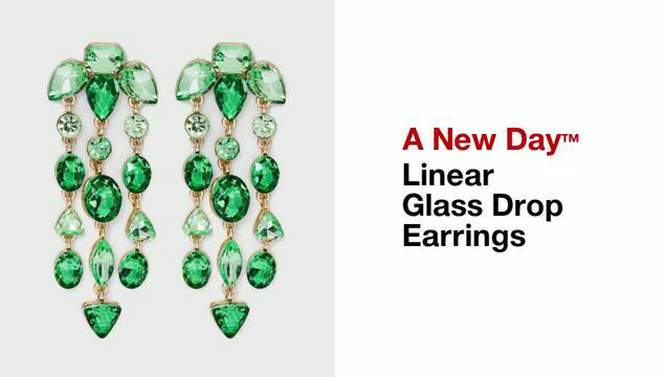 Linear Glass Drop Earrings - A New Day™ , 2 of 4, play video