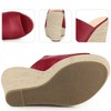 Perphy Women's Open Toe Espadrille Wedge Heel Platform Slide Sandal - 3 of 3