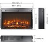 Electric Fireplace Insert with Log Set, Remote Control, Timer, and Overheating Protection - 4 of 4