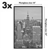 Americanflat 16" x 24" Poster Frame in Black - Set of 3 - 16x24 Frame with Slimline Molding, Plexiglass Cover - 2 of 4