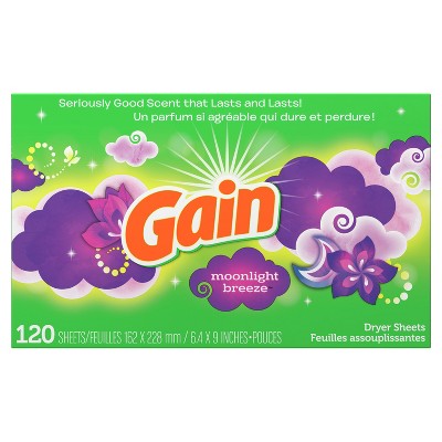 Gain Dryer Sheets, Moonlight Breeze, 120 Count