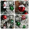Aoibox 60 Pack Green Red White Shatterproof Plastic Christmas Tree Ornaments Set Assorted Balls Candy Donut for Home Party Decor - 2 of 4