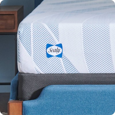 Full Size Blue and White Gel Memory Foam Mattress