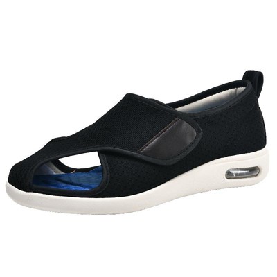 Women's Easy On/Off Velcro Walking Shoes Breathable Extra Wide Widths Adjustable Velcro Diabetic Shoes