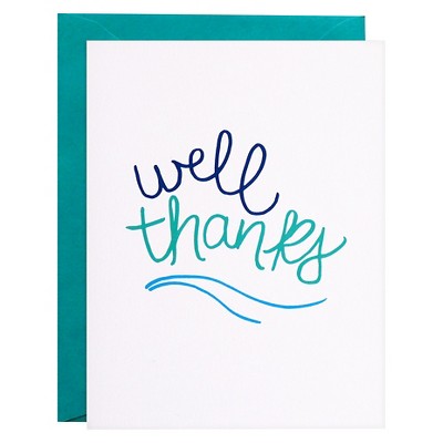 8ct "Well Thanks" Notecards