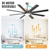 Sofucor Large Smart APP 8 Arms Fan 66'' Ceiling Fan with LED Light Kit & Remote Control LED Light Chandelier Industrial Ceiling Fan Quiet DC Motor - 4 of 4