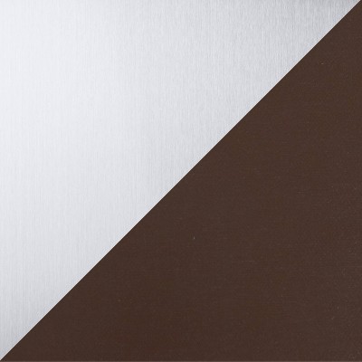 Sleek Fuji 5-Piece Counter Height Dining Set in Chrome and Brown