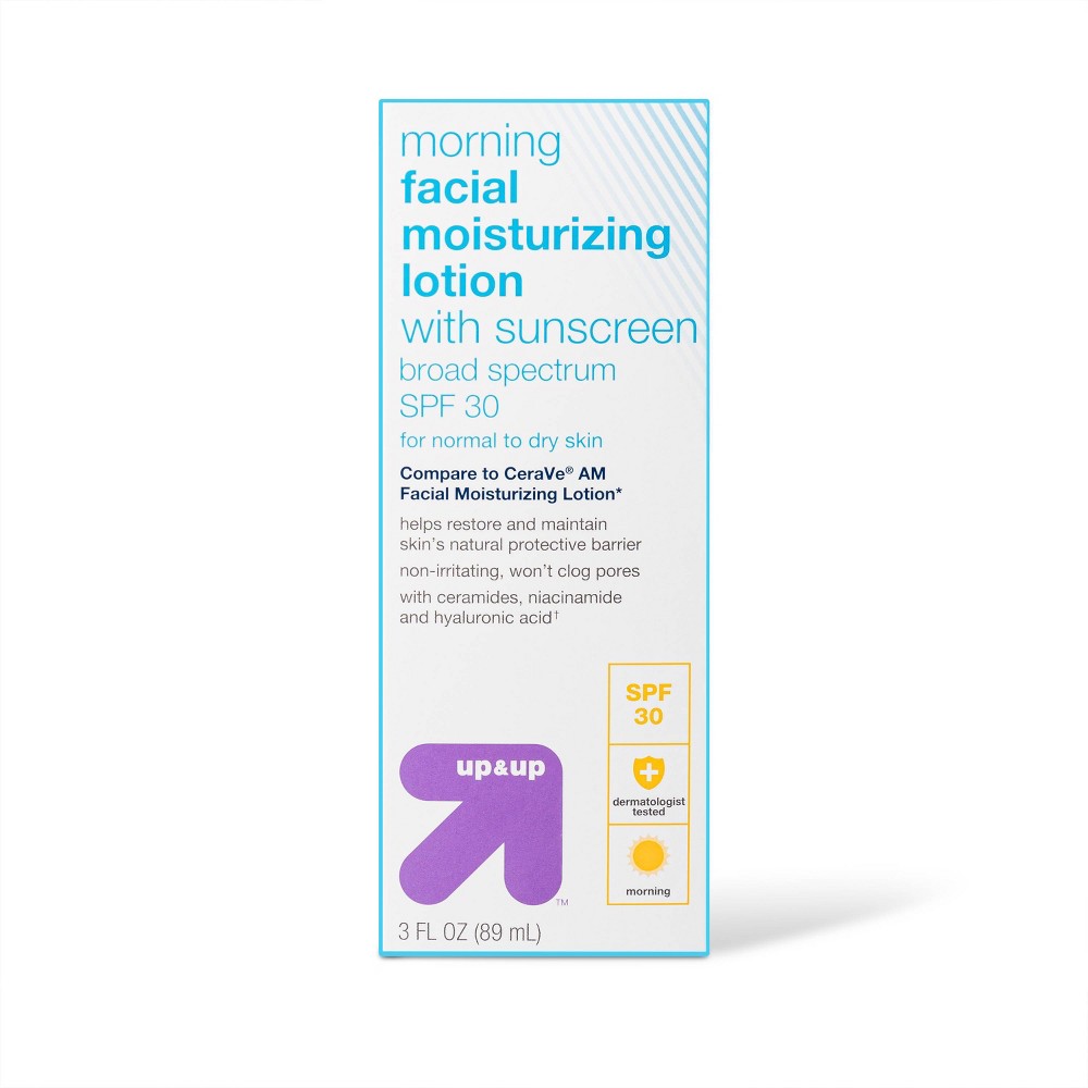 Photos - Cream / Lotion Morning Facial Moisturizing Lotion with Sunscreen SPF 30 - 3 fl oz - up &