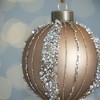 NAYSAYE Party Decoration and Accessories Set of 4 Glass Christmas Ball Ornament for Holiday Celebration, Gold, 4.7"*4.7"*0.11" - 3 of 4