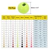 Unique Bargains Fly Tying Slotted Tungsten Round Beads for Variety Jig Hooks 70 Pcs - 2 of 4