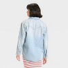 Women's Long Sleeve Star Embroidered Western Shirt - Universal Thread™ Light Wash - 2 of 4