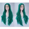 Unique Bargains Women Long Straight Hair Lace Front Wig with Wig Cap 24" 1PC - 3 of 4