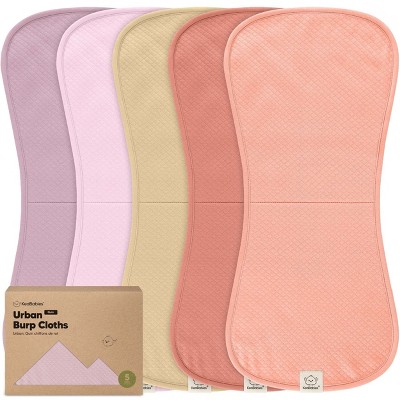 KeaBabies 5pk Organic Quin Baby Burp Cloths for Boys, Girls, Large Absorbent Cotton Burping Cloths for Babies, Newborns