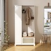 1 Door Closet, White Decorative Storage Cabinets Suitable for Indoor - Maison Boucle - 2 of 4