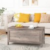 Toy Box, Retro Wooden Look Storage Chest with Safety Hinge, Entryway Storage Bench Supports 220 lb - 3 of 4