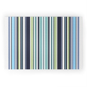 Sheila Wenzel-Ganny Lavender Mint Blue Stripes Looped Vinyl Welcome Mat - Society6 - 1 of 2